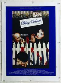 n242 BLUE VELVET linen German movie poster '86 David Lynch, Rossellini