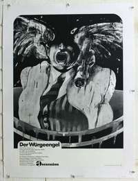 n246 EXTERMINATING ANGEL linen German movie poster '62 Bunuel, wild!
