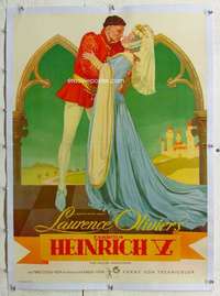 n251 HENRY V linen German movie poster '44 Laurence Olivier