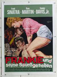 n254 OCEAN'S 11 linen German movie poster R60s Rat Pack, Goetze art!