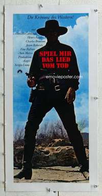 n237 ONCE UPON A TIME IN THE WEST linen German 13x29 movie poster R72