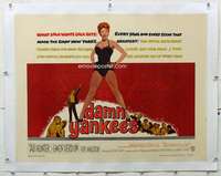 n020 DAMN YANKEES linen half-sheet movie poster '58 baseball, Gwen Verdon