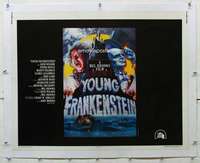 n048 YOUNG FRANKENSTEIN linen half-sheet movie poster '74 Mel Brooks, Wilder
