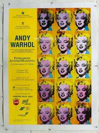 n188 ANDY WARHOL MARILYN linen Italian 27x38 movie poster '95 Monroe