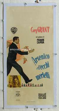 n170 ARSENIC & OLD LACE linen Italian locandina movie poster R59 Capra