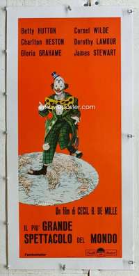 n175 GREATEST SHOW ON EARTH linen Italian locandina movie poster '52