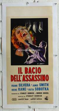 n177 KILLER'S KISS linen Italian locandina movie poster '55 Kubrick