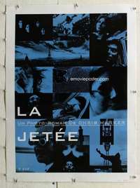 n364 LA JETEE linen Japanese movie poster '90s weird French sci-fi!