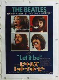 n368 LET IT BE linen Japanese movie poster '70 The Beatles, John Lennon