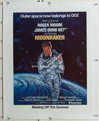 n010 MOONRAKER linen advance special poster '79 Bond!