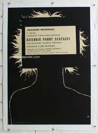 n220 DIARY OF A CHAMBERMAID linen Polish 23x32 movie poster '65 Palka