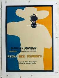 n228 RIVER OF NO RETURN linen Polish 23x33 movie poster '67 Krolikowski