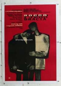 n229 ROCCO & HIS BROTHERS linen Polish 23x33 movie poster '60 Visconti