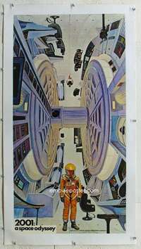 n003 2001 A SPACE ODYSSEY linen commercial poster '68 cool art!