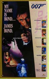 p267 JAMES BOND SEAN CONNERY video one-sheet movie poster '88different image