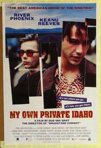 p274 MY OWN PRIVATE IDAHO video one-sheet movie poster '91 Keanu Reeves
