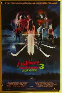 p302 NIGHTMARE ON ELM STREET 3 video 24x36 movie poster '87