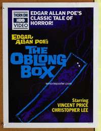 p303 OBLONG BOX video 19x25 movie poster R80s Vincent Price