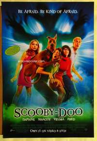 p278 SCOOBY-DOO video one-sheet movie poster '02 CG, Shaggy, Fred, Velma!