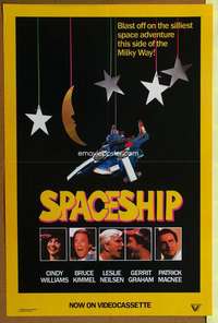 p279 SPACESHIP video one-sheet movie poster R84 Naked Space, Leslie Nielsen