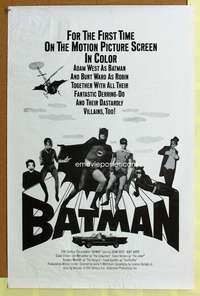 p231 BATMAN special military 23x35 movie poster '66 Adam West