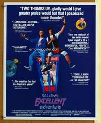 p151 BILL & TED'S EXCELLENT ADVENTURE special 17x21 movie poster '89