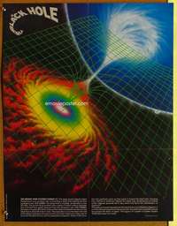p152 BLACK HOLE special 22x28 movie poster '79 Disney, cool image!