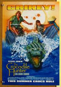 p095 CROCODILE HUNTER COLLISION COURSE advance special 13x19 movie poster '02