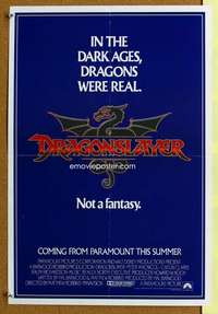 p158 DRAGONSLAYER advance special 16x23 movie poster '81 fantasy!