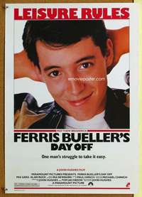 p162 FERRIS BUELLER'S DAY OFF special 17x24 movie poster '86 Broderick