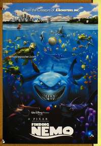 p100 FINDING NEMO special 13x19 movie poster '03 Disney, Pixar, fish!