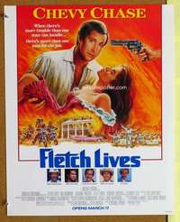 p164 FLETCH LIVES special 17x21 movie poster advance '89 Chevy