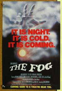 p101 FOG special 12x19 movie poster advance '80 John Carpenter