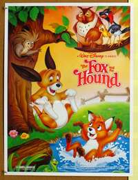 p165 FOX & THE HOUND special 20x27 movie poster R88 Disney animals!