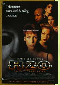 p105 HALLOWEEN H20 special 13x20 movie poster advance '98 Curtis