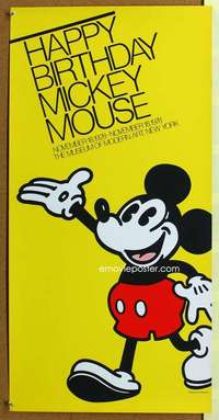p172 HAPPY BIRTHDAY MICKEY MOUSE special 17x34 movie poster '78 classic image!