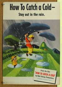 p176 HOW TO CATCH A COLD #2 special 14x20 movie poster '51 golfing!
