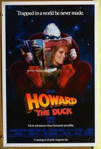 p107 HOWARD THE DUCK special 13x20 movie poster advance '86 Lucas