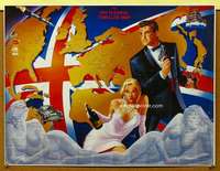 p178 IAN FLEMING THRILLER MAP special 21x27 movie poster '87 Bond!