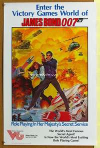 p238 JAMES BOND VICTORY GAMES special 22x34 movie poster '83 007!