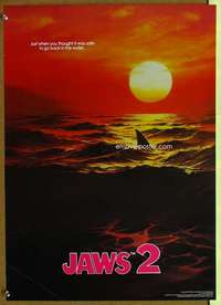 p067 JAWS 2 #1 commercial poster '78 man-eating shark!