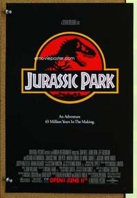 p112 JURASSIC PARK special 11x17 movie poster advance '93 Spielberg
