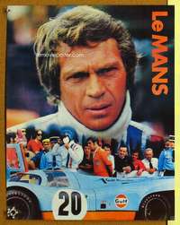 p181 LE MANS special 17x22 movie poster '71 Steve McQueen, car racing!