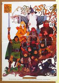 p241 LORD OF THE RINGS commercial 22x30 poster '78 Ralph Bakshi cartoon from J.R.R. Tolkien novel!