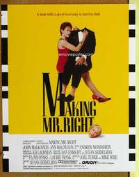p184 MAKING MR RIGHT special 16x20 movie poster '87 John Malkovich