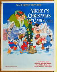 p188 MICKEY'S CHRISTMAS CAROL special 18x23 movie poster '83 Disney