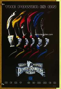 p117 MIGHTY MORPHIN POWER RANGERS 13x19 movie poster teaser '95
