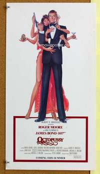 p120 OCTOPUSSY special 12x22 movie poster advance '83 Moore as Bond!