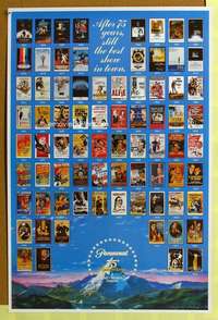 p245 PARAMOUNT 75th ANNIVERSARY special 24x36 movie poster '87 cool!
