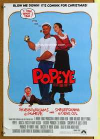 p199 POPEYE advance special 17x24 movie poster '80 Robert Altman
